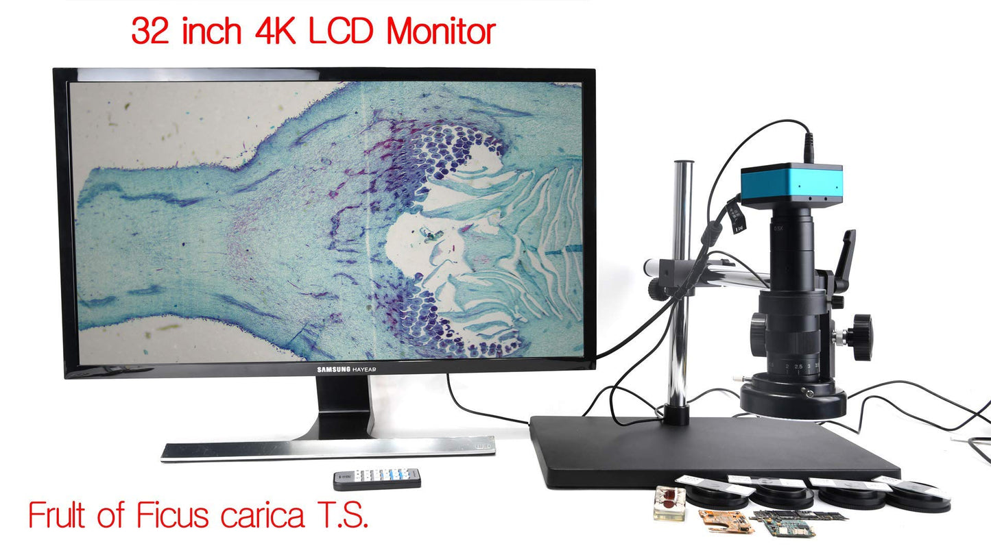 HAYEAR 4K UDH 2160P 1080P HDMI USB Industrial Microscope Camera for Machine PCB Board CPU Repair Soldering；PC Support Windows/Mac/Linux System