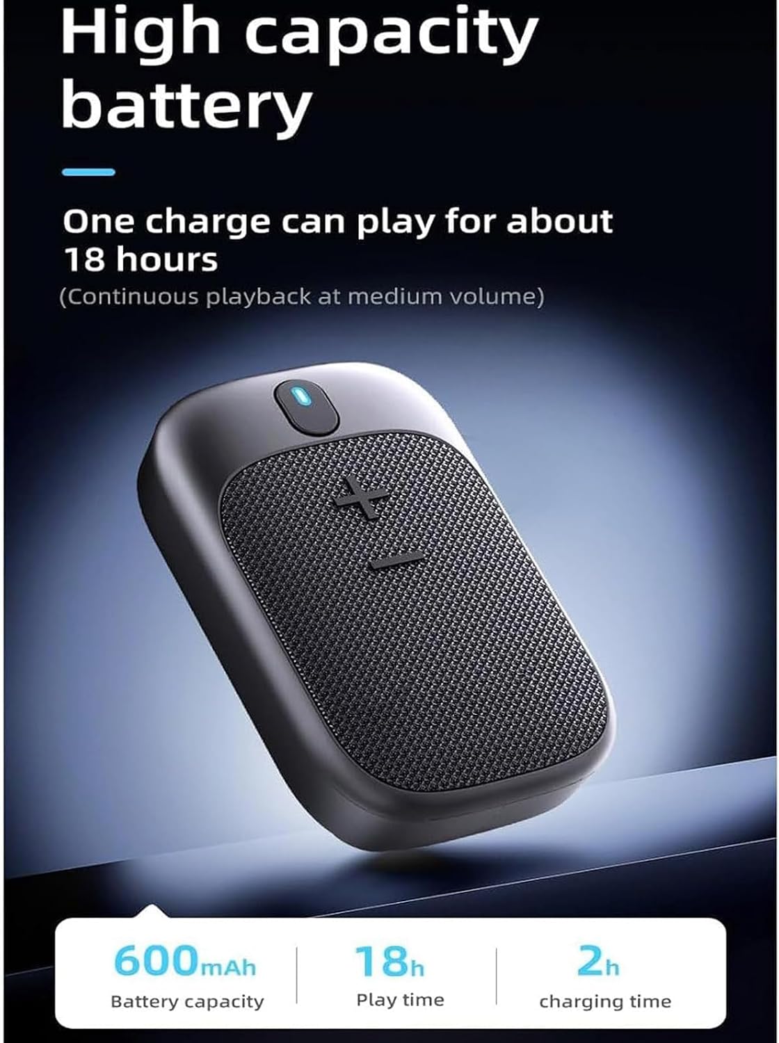 BYDGUMEI Wearable Bluetooth Speaker-miniWaterproof Speaker Cip Type - Buit-in Microphone forHands-Free Music and Call