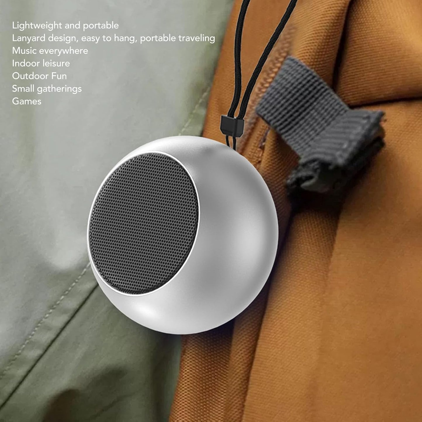 LICAEVEY 5.3 360HD 300mAh, Small Speaker, Bluetooth Speaker with Stereo Sound and Robust Bass, Mini Speakers Built