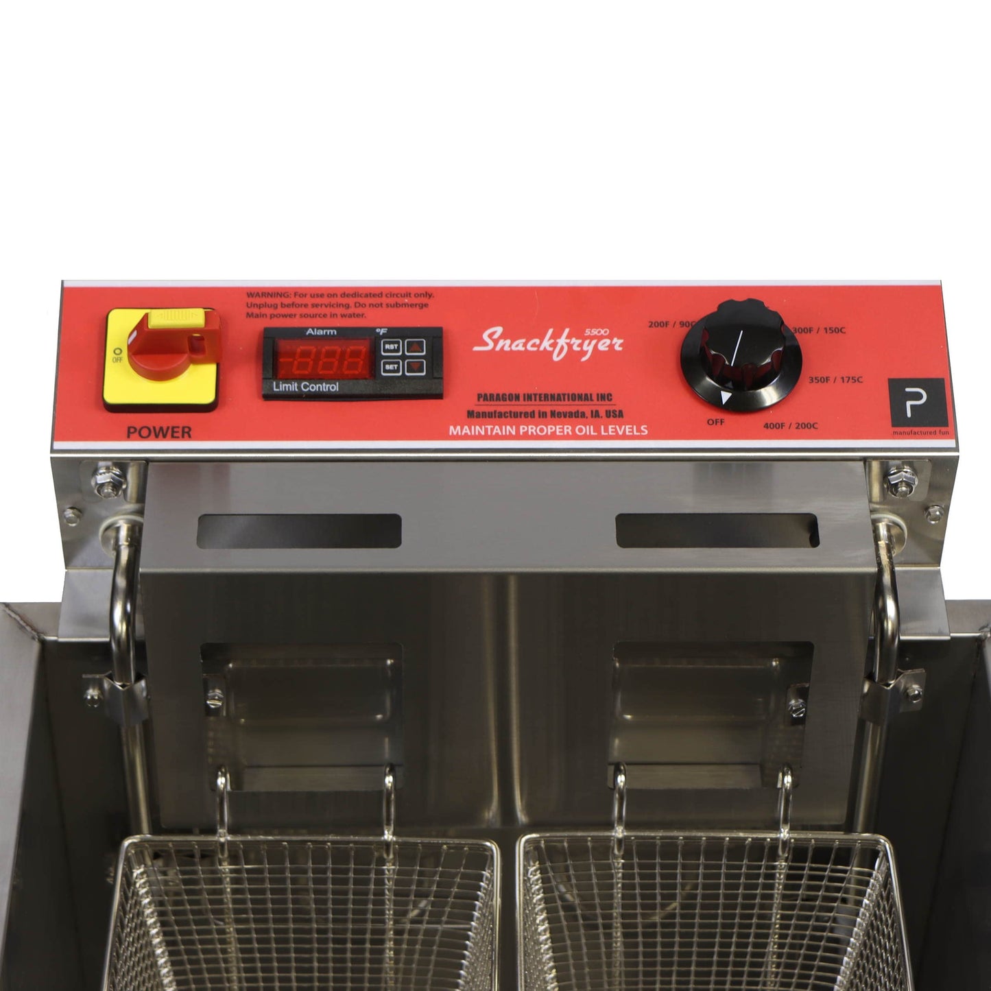 Paragon Digital 240V Snack Deep Fryer - Commercial All-Purpose Fryer