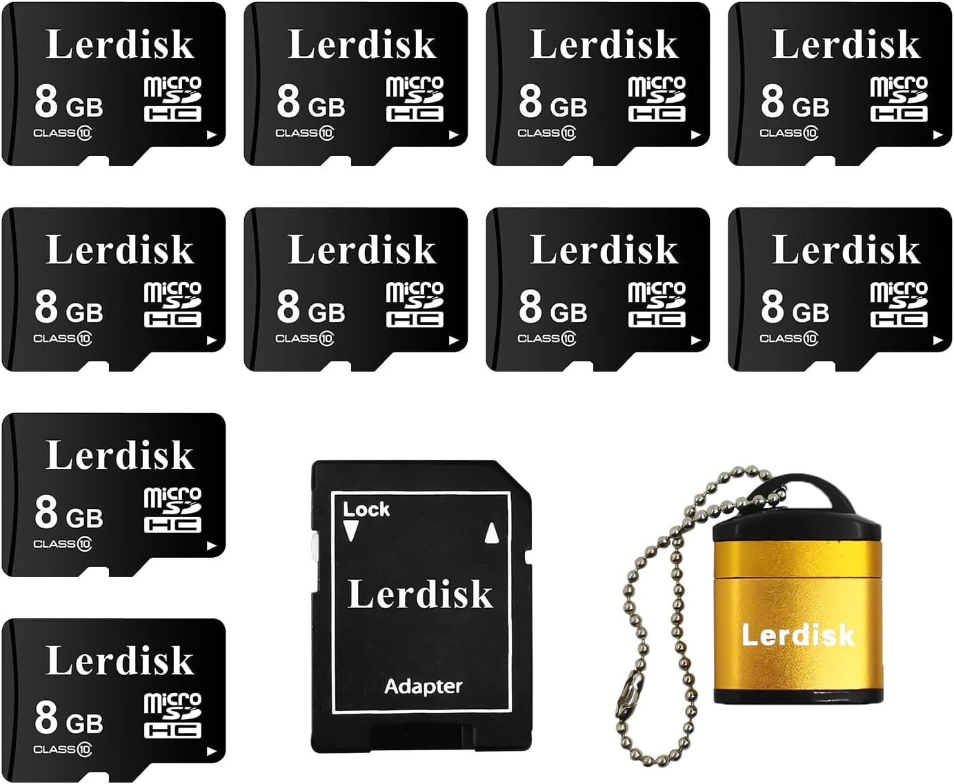 Lerdisk 8GB U1 Pack 10 Licencee(8GB) Factory Wholesale Micro SD Card of in Bulk MicroSD with SD Adapter Produced by