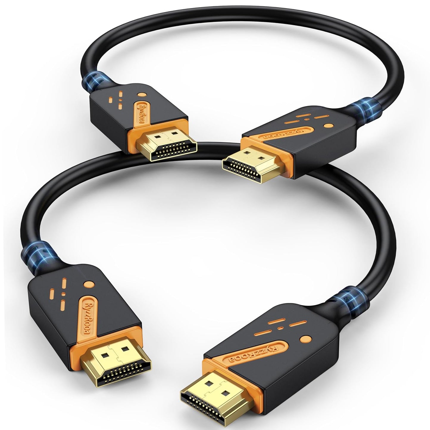4K 0.5FT 2-Pack, 6 Inch 18Gbps 2.0 4K@60Hz 2K@144Hz, HDR10, Dolby, 2.2 HDMI Cable High Speed HDMI Cord, Support / ARC