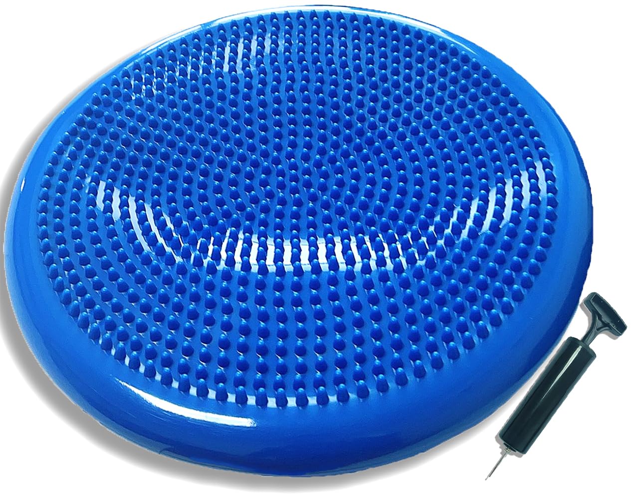 Wobble Cushion Balance Disc, Wiggle Seat for Sensory Kids, Non-slip Balance Disc with Inflation Pump for Adults Core Strength, Posture Improvement