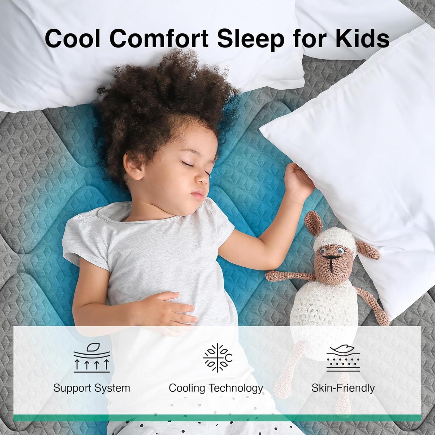 Novilla Twin Hybrid Mattress - 8 Inch Gel-Infused Memory Foam & Pocketed Coils for Back Pain Relief