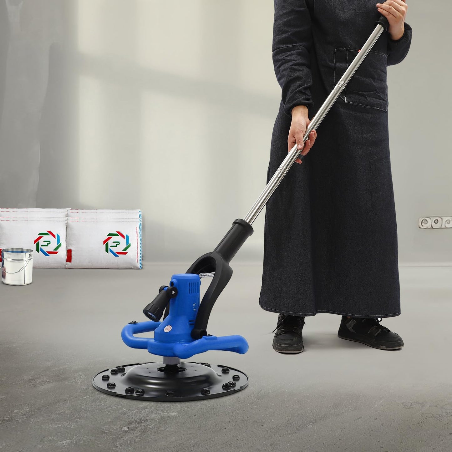 Electric Concrete Trowel Machine,1680w Wall Smoothing Polishing Machine With Extension Rod ,110v Multi-Function Sander Grinder, Wall Plasterer Copper Motor For Floor Polishing,Wall Grinding