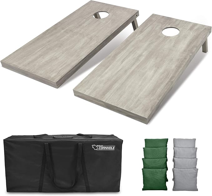 GoSports 4 ft x 2 ft Regulation Size Wooden Cornhole Boards Set - Includes Carrying Case and Bean Bags (Choose Your Colors) Over 100 Color Combinations