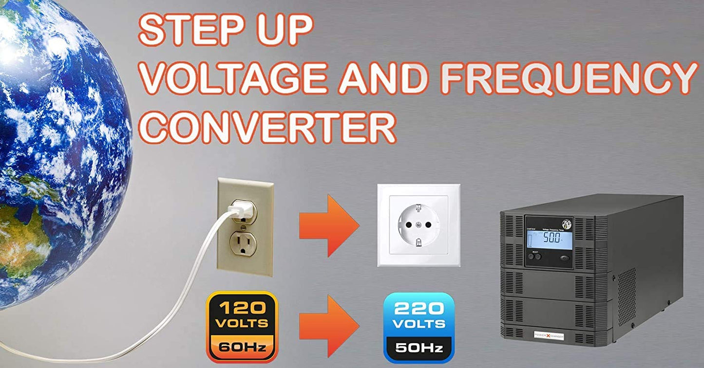 220 Volt/50Hz AC Power Source - Step-Up Voltage & Frequency Converters (3000VA/2700W) UX-3K