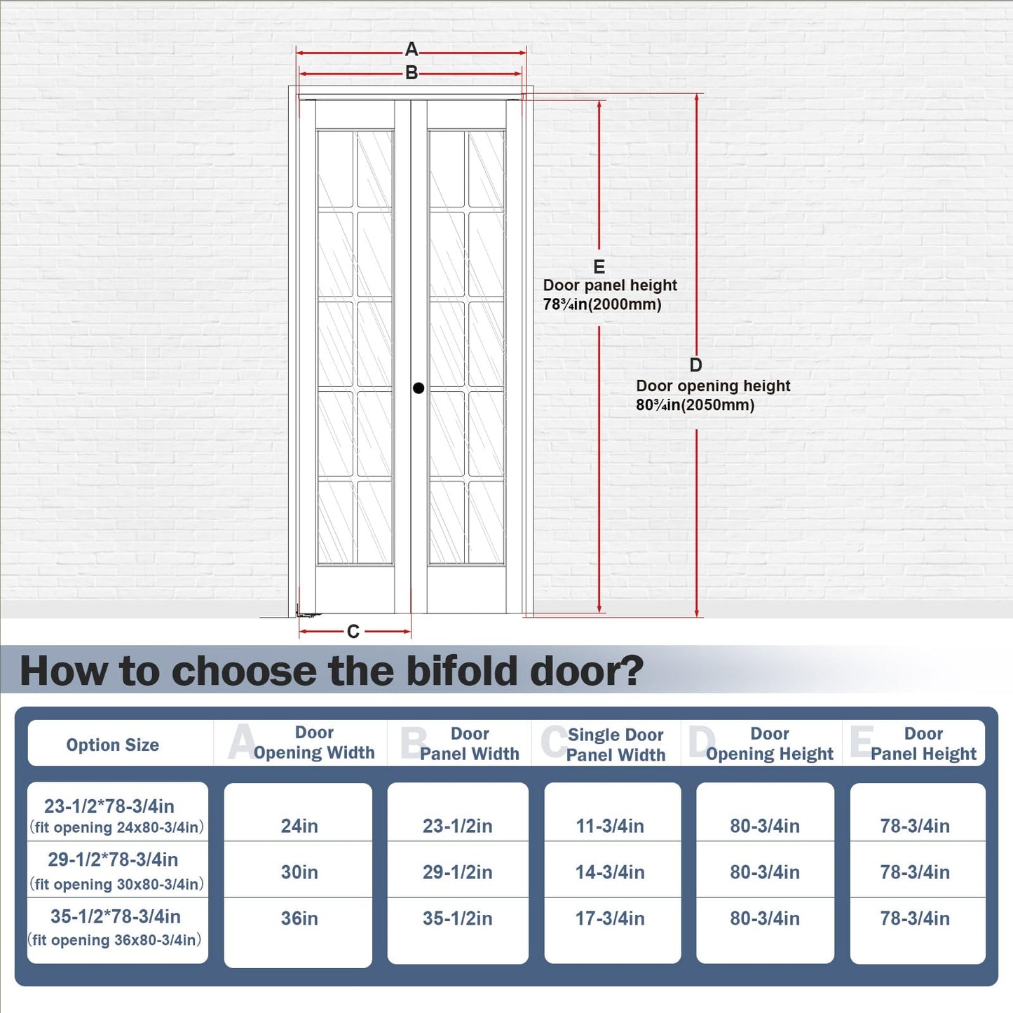 Roymelo White Bifold Doors for 24"×80" Opening, Tempered Frosted Glass Cross Transparent Folding Barn Door with Concealed Hardware Kit Included, LVL Wood Panel Covered with PVC Surface