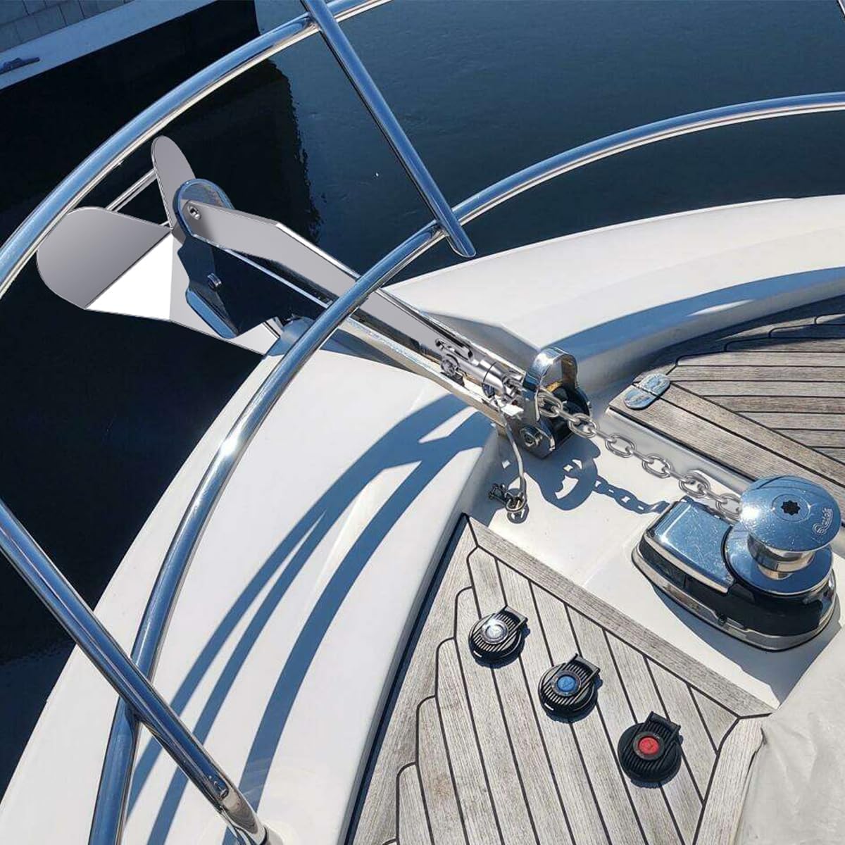 FUCNEN 1/2" Anchor Rope 200ft with 1/4" Anchor Chain 15ft and Swivel Connector Windlass Anchor Rode 316 Stainless Steel Short-Link Marine Chain with 3-Strand Nylon Rope