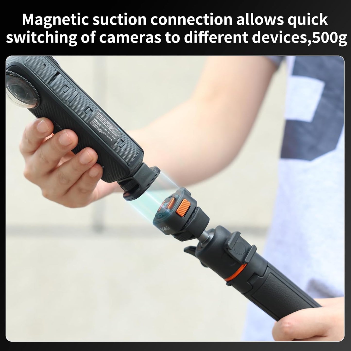 VRIG 1/4 (1/4 Camera Tripod Quick Release Plate Universal Mount Magnetic Base Adapter with Screw Hole, Suitable