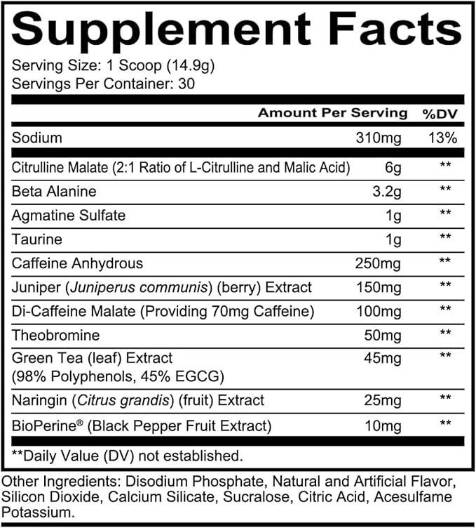 REDCON1 Total War Pre Workout, Orange Crush - Contains 320mg of Caffeine from Green Tea, Juniper & Beta Alanine - Pre Work Out with Amino Acids to Increase Pump, Energy + Endurance (30 Servings)