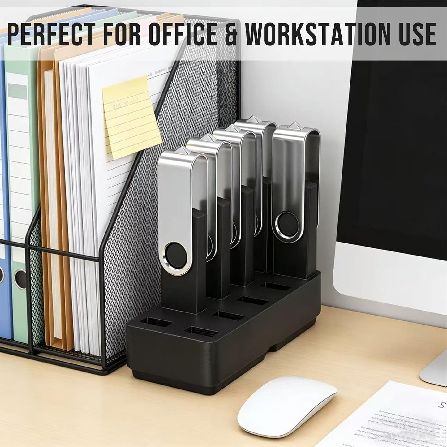 FEWINA Flash Drive Desk Organizer Stand USB Holder Storage Electronic Accessories Organizer for USB Flash Drive Stand