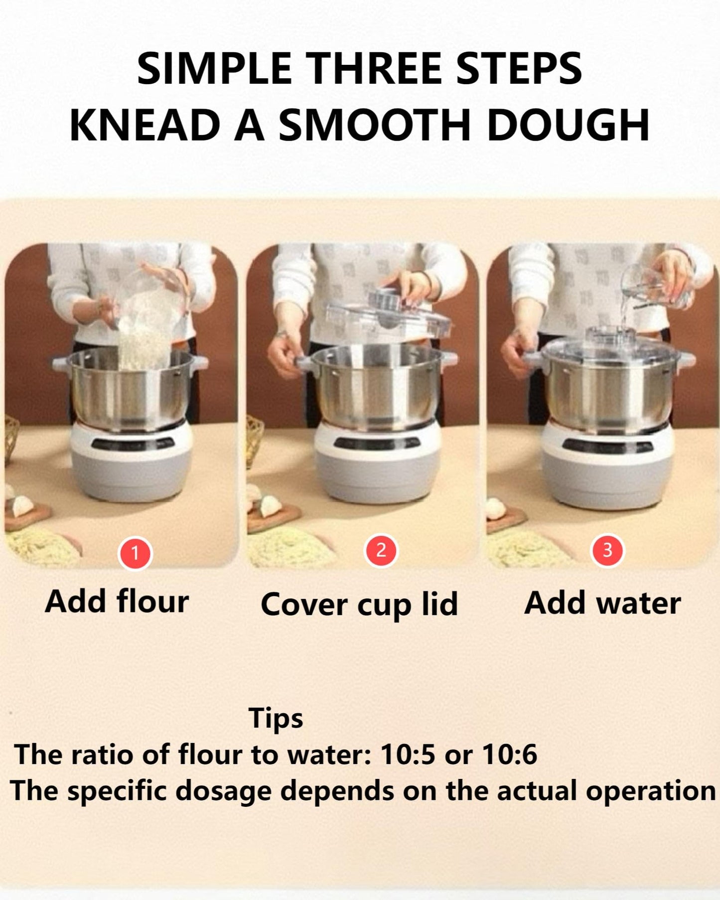 Aptovpvp Electric Dough Machine With Fermentation Function, Microcomputer Timing, Front Touch Panel, 6.3qt(7L), 304 Stainless Steel, Used For Bread, Pizza, Pancake, Dumpling Dough And Sourdough