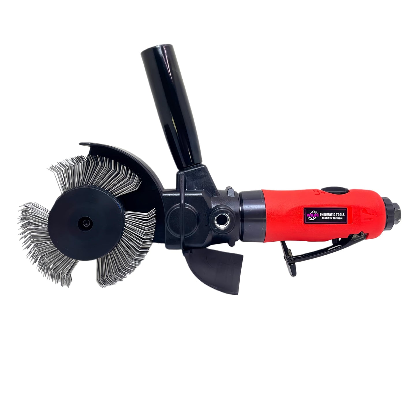 Pneumatic Surface Removal Tool for Remove Derusting Glue, Corrosion, Stripping and Paint Wire Abrasive with 0.7mm Bent Tip Wire Brush Wheel Kit
