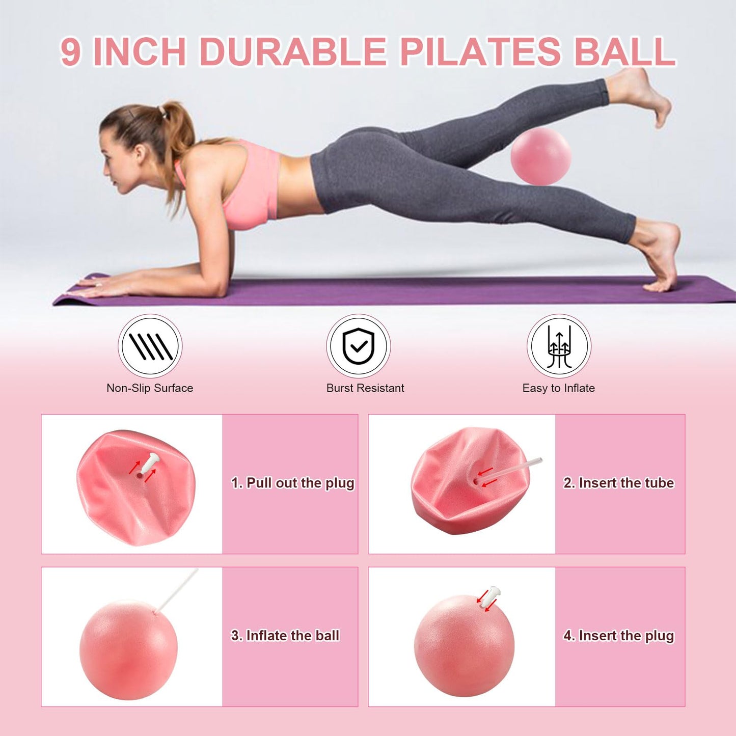 KANGFITER Pilates Equipment Kit for Home Workout, Pilates Ring and Ball Set with Adjustable Ankle Wrist Weights, Resistance Bands, Tape Measure, Bag, Pilates Essentials Accessories for Women Yoga