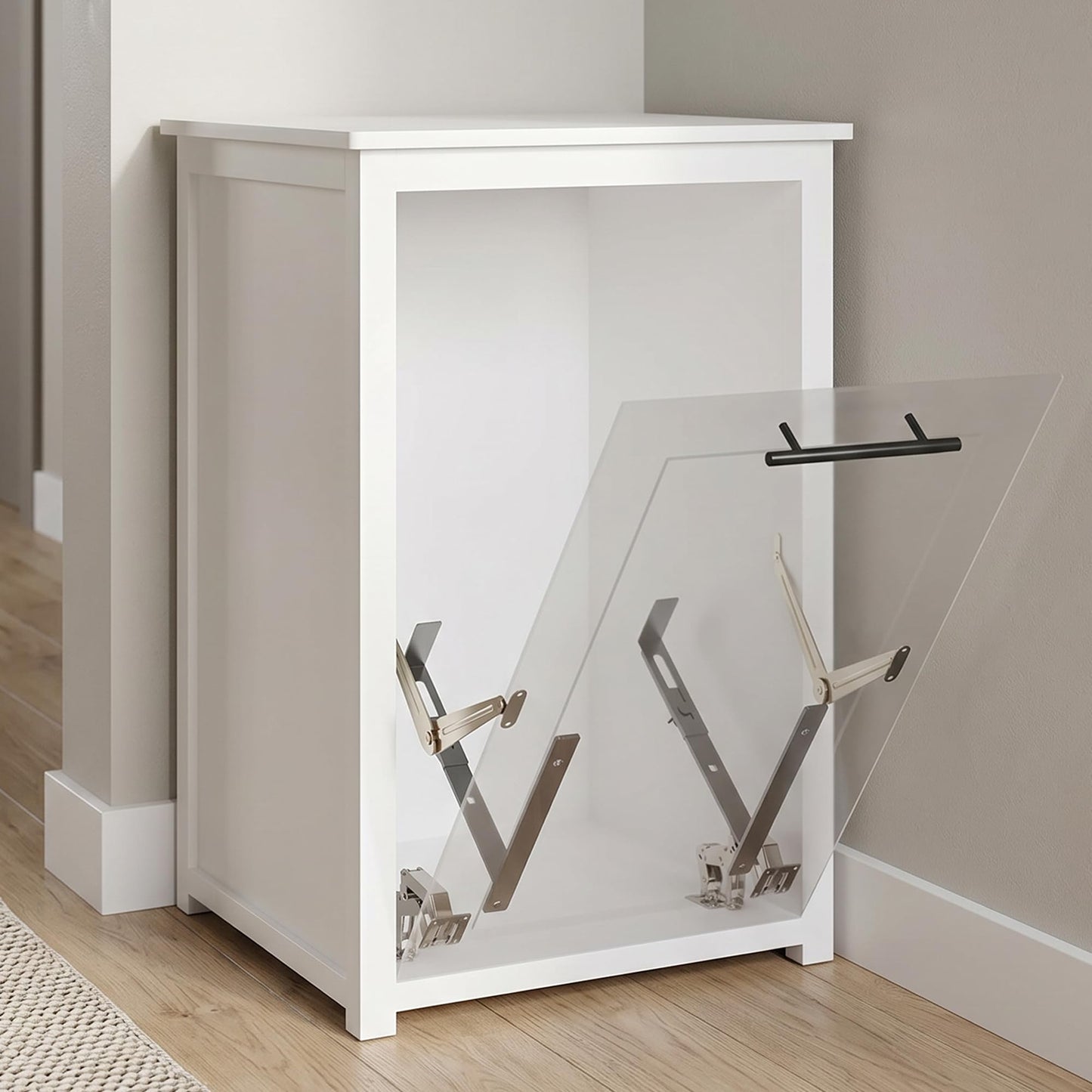 BELVOIR HOME Tilt-Out Trash Can Cabinet or Tilt-Out Laundry Hamper Cabinet Conversion Kit – Hidden Storage for Kitchen Garbage Up to 50 Pound Bin, Easy DIY Install, Universal Width Fit