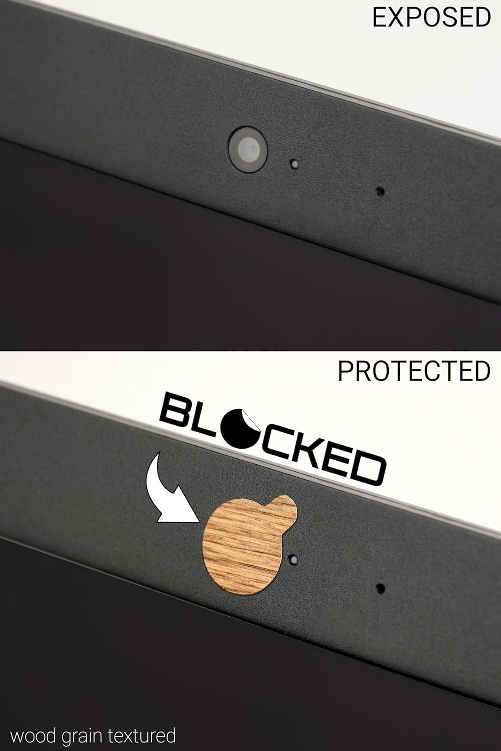MyCamShield 2X 3-Sizes 57 Rigid Series - Thicker | Blocked Original Vinyl Webcam Cover Stickers | Restickable