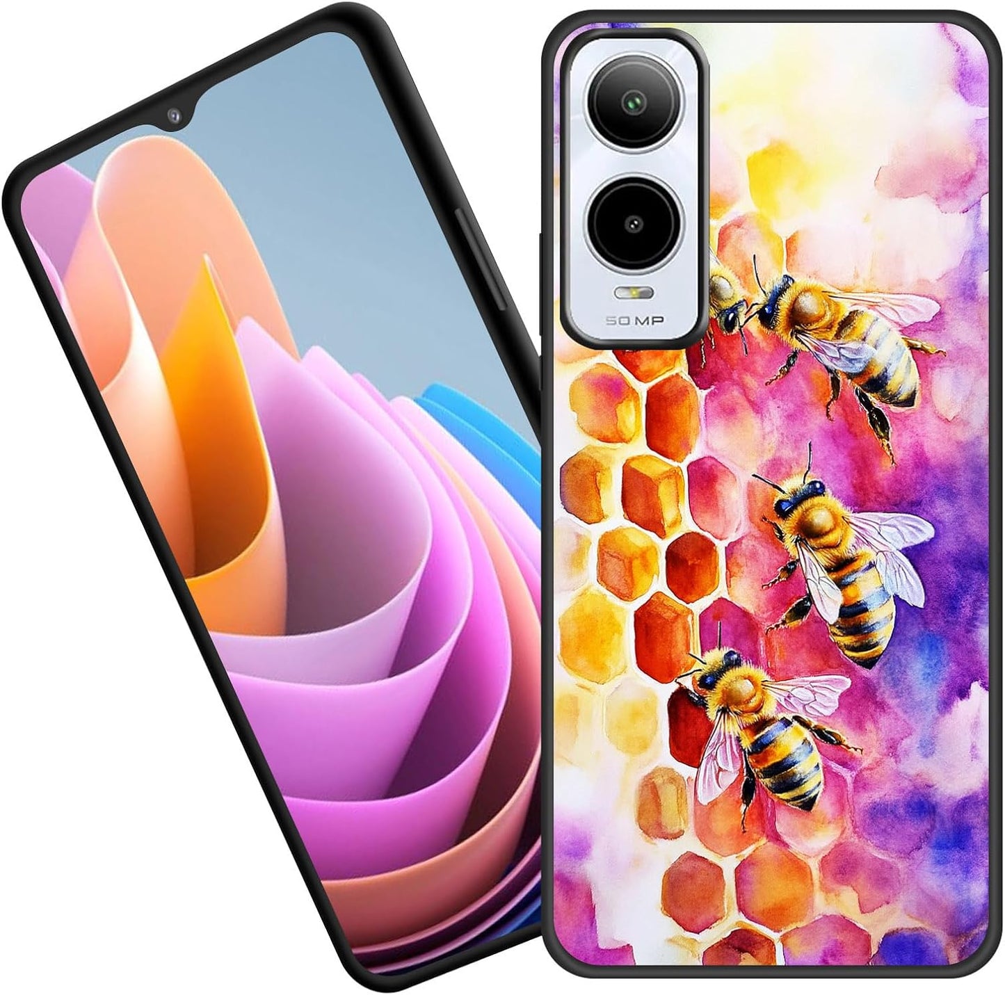 BFUKVOU 6 6,Colorful for Cricket Icon Case,Premium Soft Silicone Rubber Full-Body Protective Bumper Case for Cricket