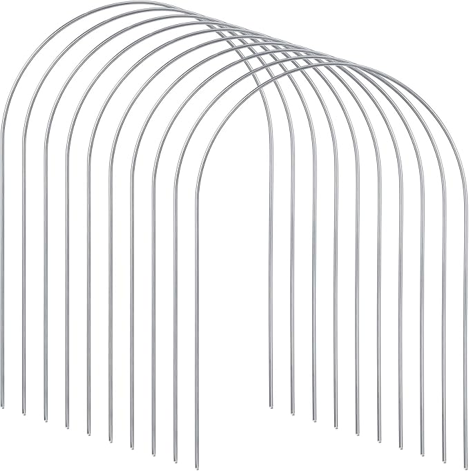 Deekin Set of 9 Croquet Wickets Replacement for Croquet Metal Hoops with Galvanized and Plastic Coating for Family Lawn Backyard Outdoor Game(Arch)