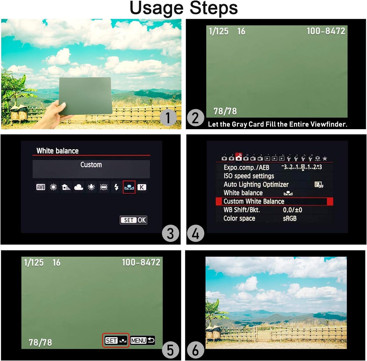 18% Film,5.3"x 7.28" Anwenk Grey Card White Balance Card Exposure Photography Card Custom Calibration Camera Checker