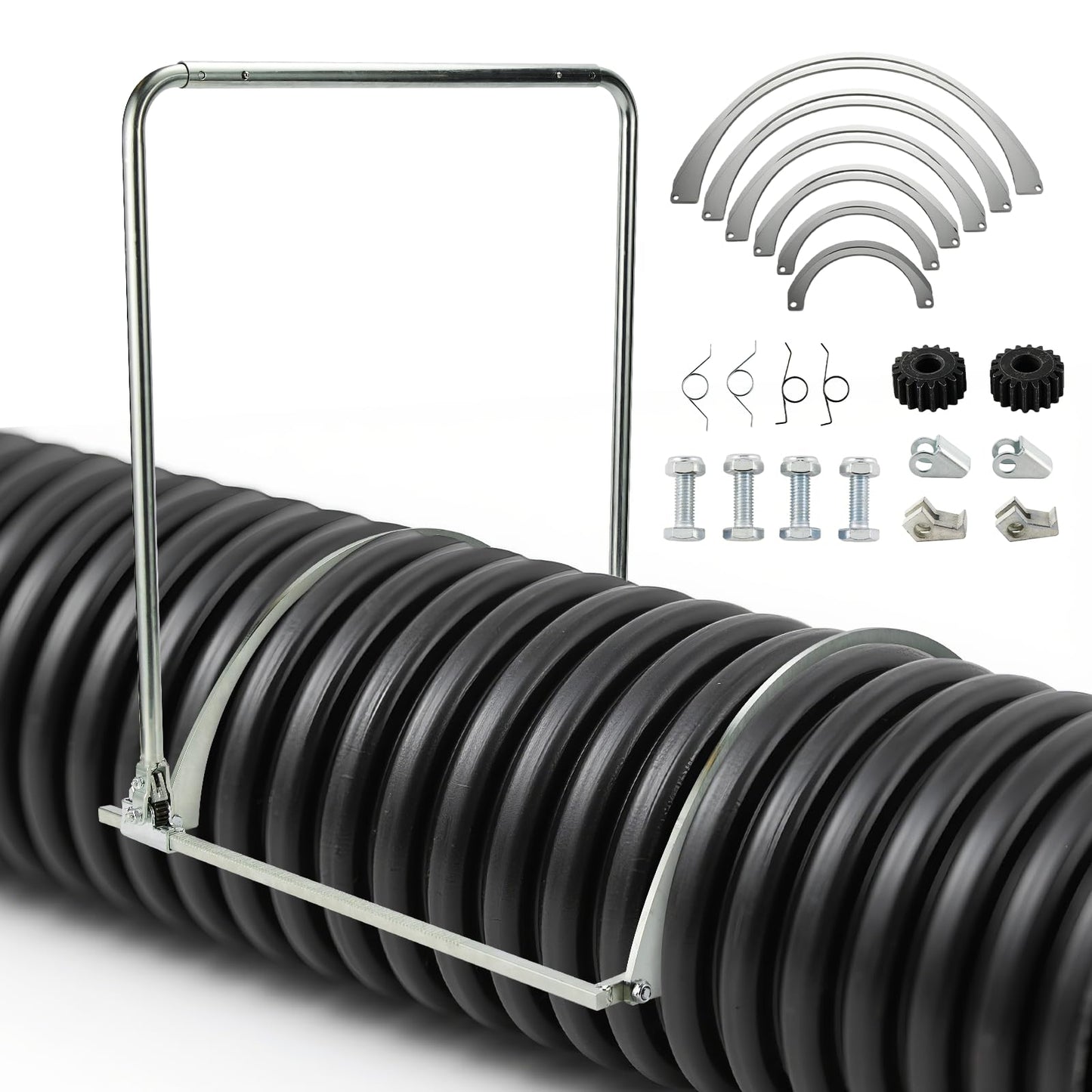 HDPE Corrugated Pipe Tensioner Tool for 8-24 Inch Pipe, Heavy Duty Pipe Pulling & Alignment Connecting Kit, Quick Docking Tool for Drainage Sewer Electrical Conduit Installation