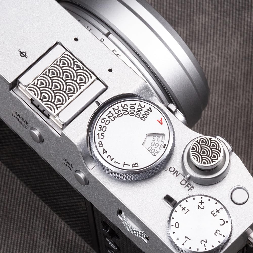 XPRO3/xpro2/xpro1/xa7/xa5/xe3/xe4/xt30/xt4/xt5 Suitable for Fuji Nikon zf/zfc Shutter Button Retro Wave hot Shoe Cover