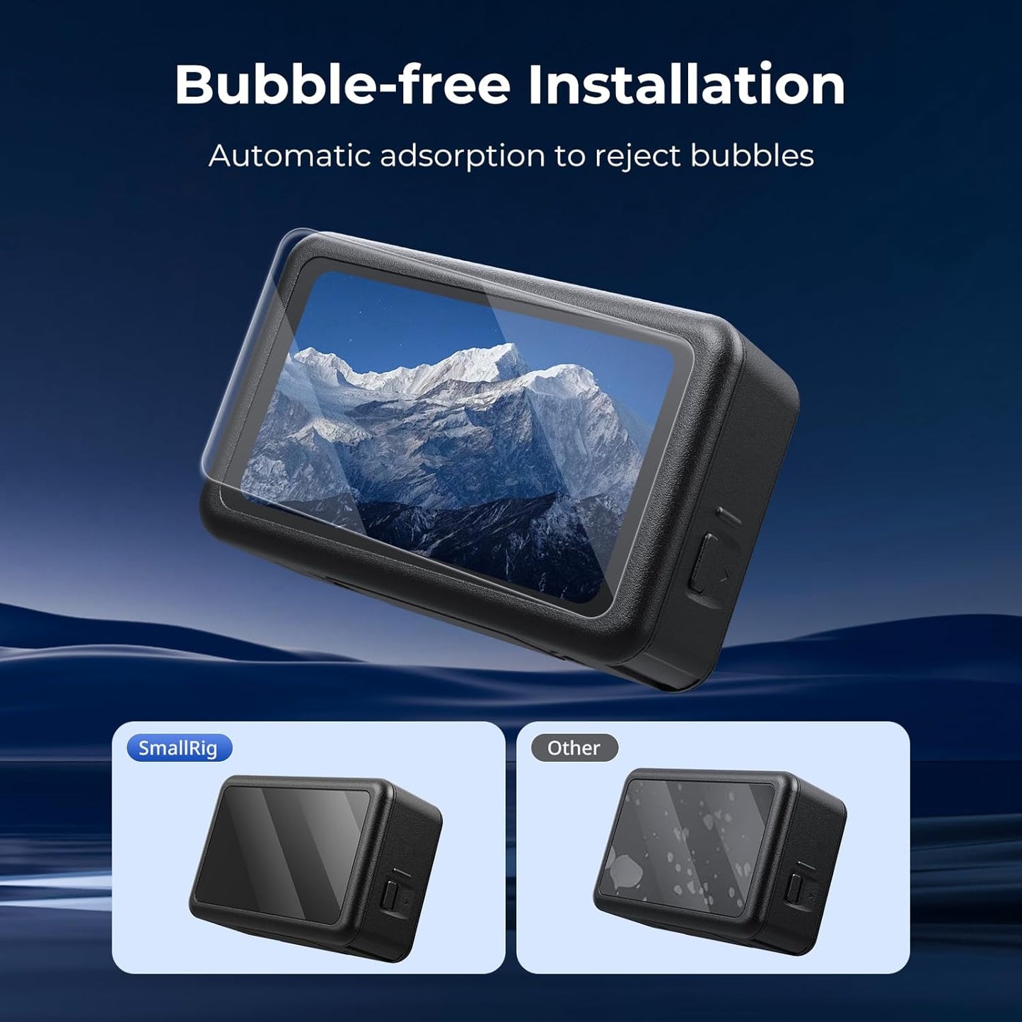 SMALLRIG 6, 5892 Screen Protector Kit, Tempered Glass Screen Protector for DJI Osmo Action Ultra-Thin and Durable