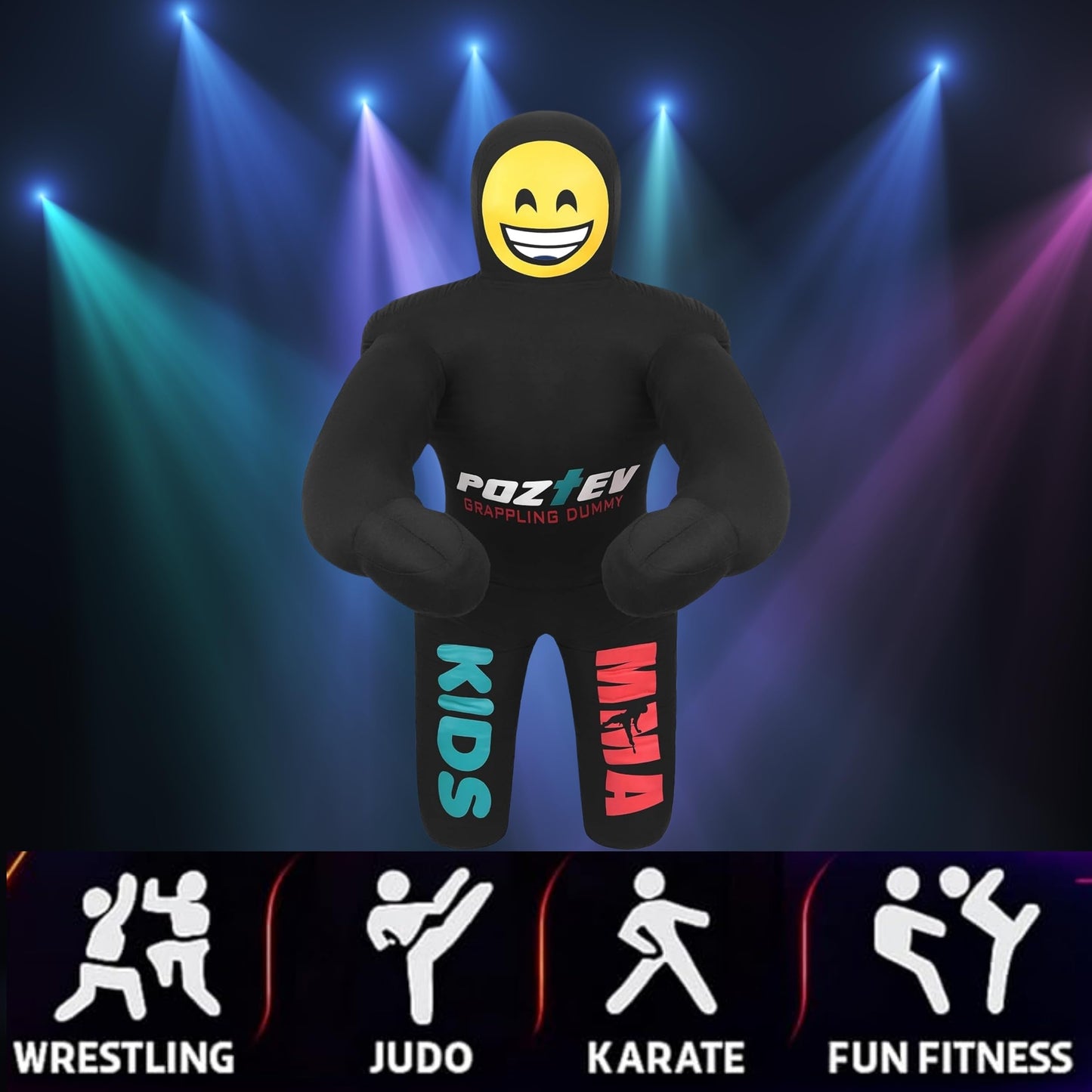 POZTEV Kids Grappling Dummy – 3ft Unfilled Wrestling Dummy, MMA & Jiu Jitsu Dummy Training for Youth