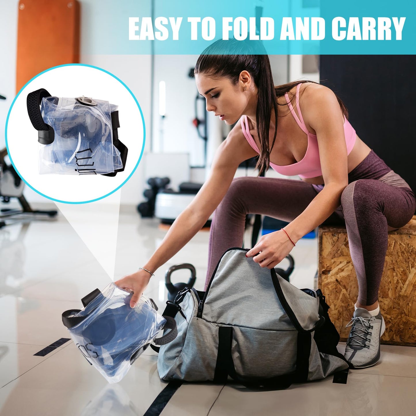 Solim Water Weights Aqua Bag Ball Shape, Workout Sandbag Alternative Strength Training Sand Bag Portable Stability Fitness Equipment Ultimate Core and Balance Training for Home Gym