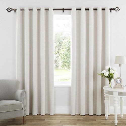 KAMANINA Adjustable Bronze Curtain Rod - 32 to 58 Inch | Stylish Twisted Cage Finial Design