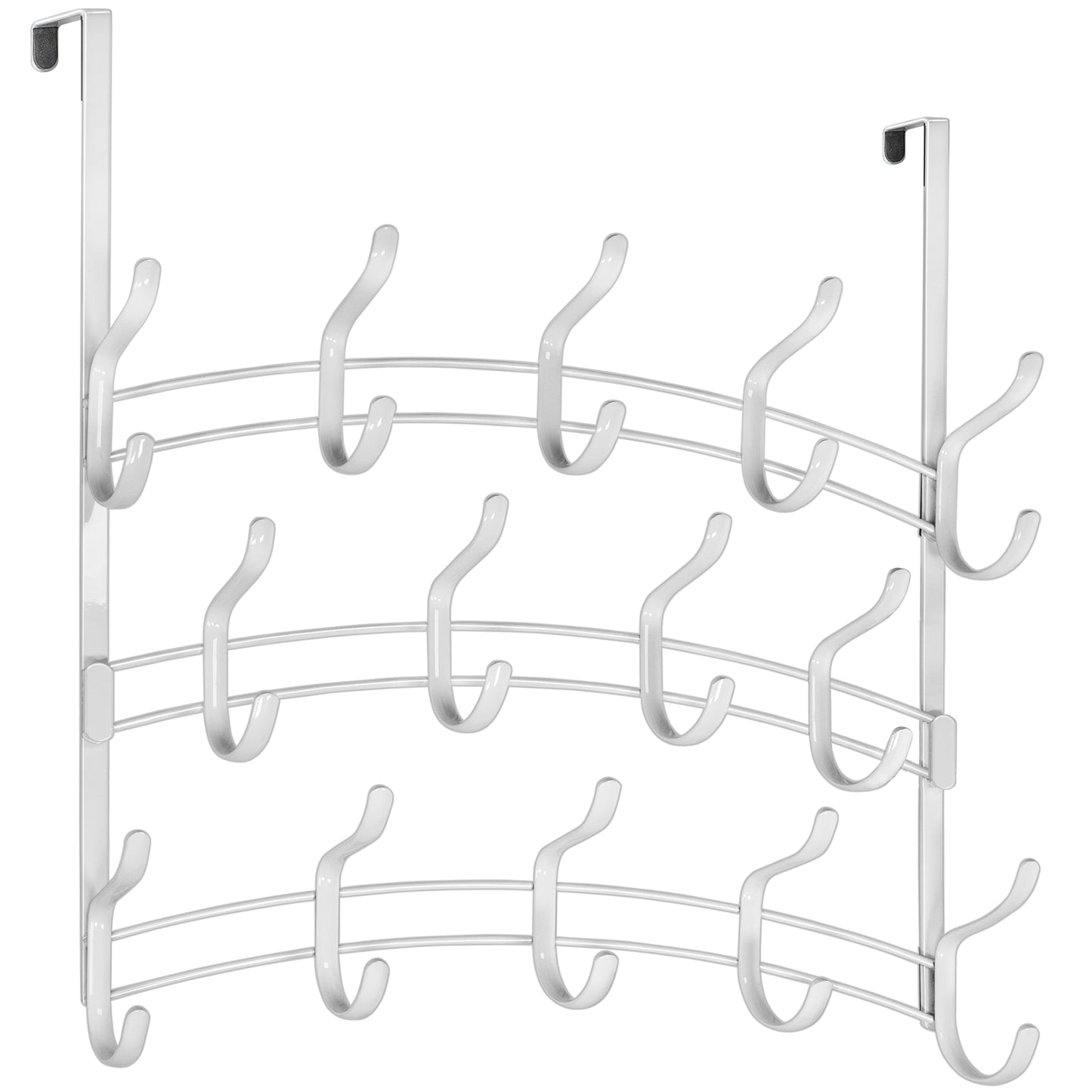 LYNK Professional® Home™ Over the Door Hooks - 28 Hook – Over the Door Coat Rack - Over the Door Hanger - Hanging Towels or Clothes - Bathroom, Bedroom, Laundry Room - Lifetime Ltd. Warranty, White