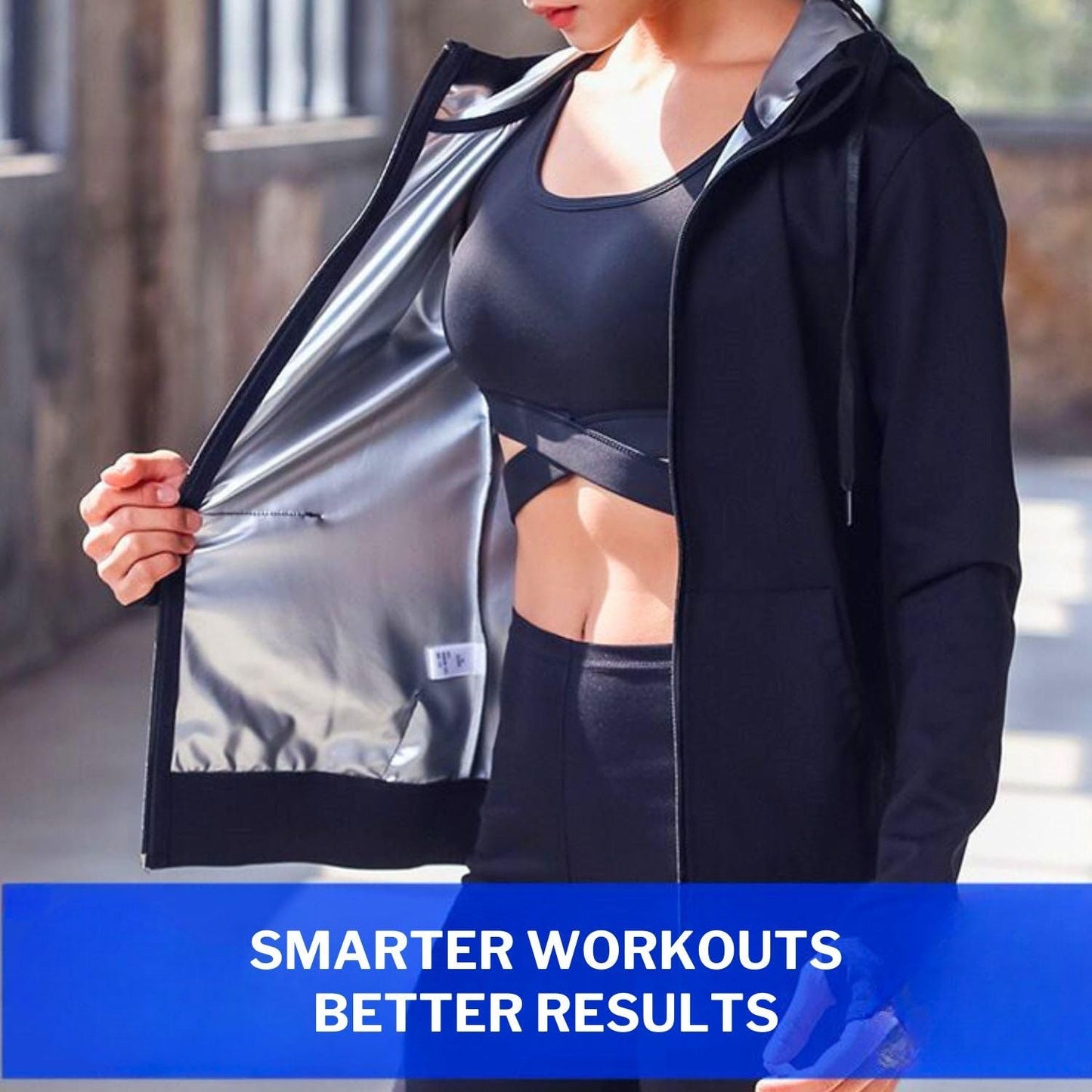 Sauna Jacket Top Weight Loss Sweat Suit Shirt Workout Exercise Women Girls