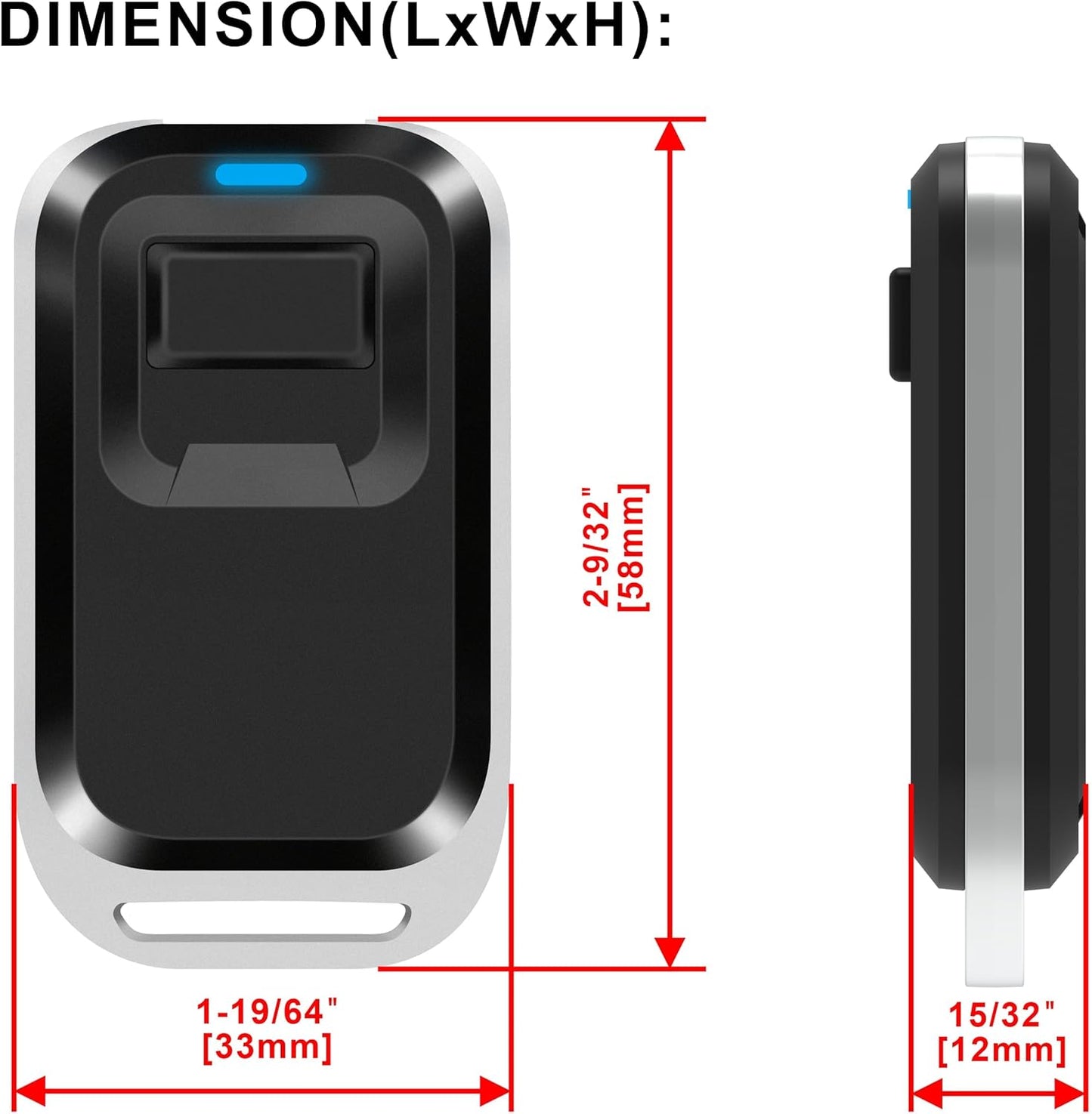 UHPPOTE 433.92MHz (3 Pack) RF Wireless Gate Door Opener Remote Control Transmitter Replacement