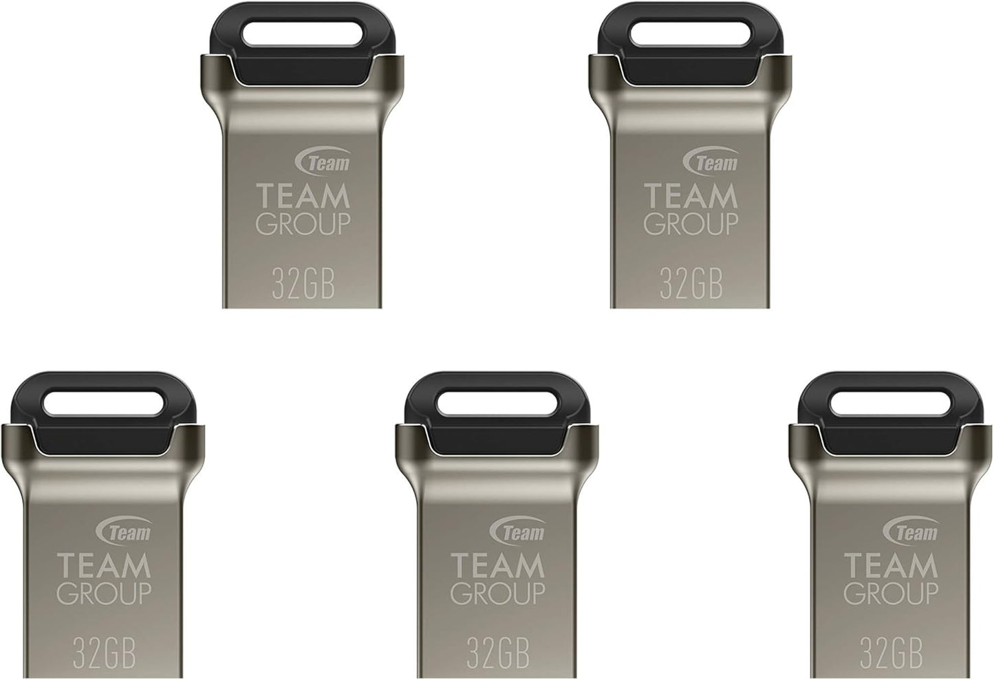 TEAMGROUP C162 32GB 5 Pack 3.2 1 3.1/3.0 100MB/s TC162332GB21 USB Gen USB Mini Fits Metal Read Flash Thumb Drive