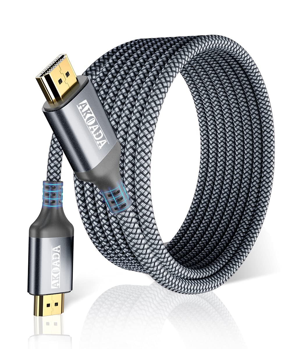 4K 15FT, 18Gbps 2.0 4K@60Hz 2K, 3D PS5/4, AkoaDa HDMI Cable High Speed Gaming Cord HDR, ARC Compatible for UHD TV