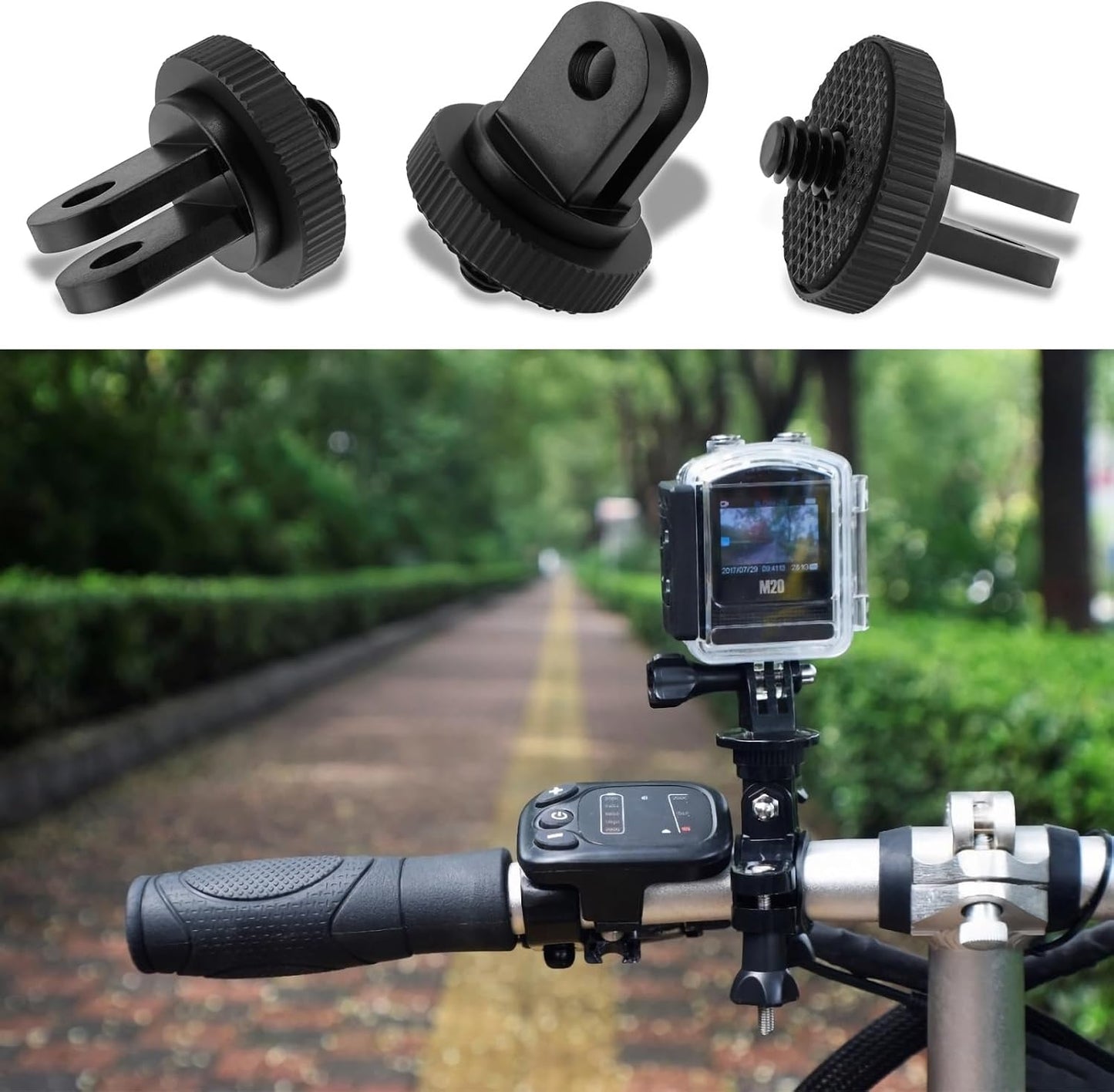 BENACES 3 Pack 1/4"-20 Insta360 Camera Tripod Mount Adapters, Aluminum Standard Camera Screw Converter Connectors