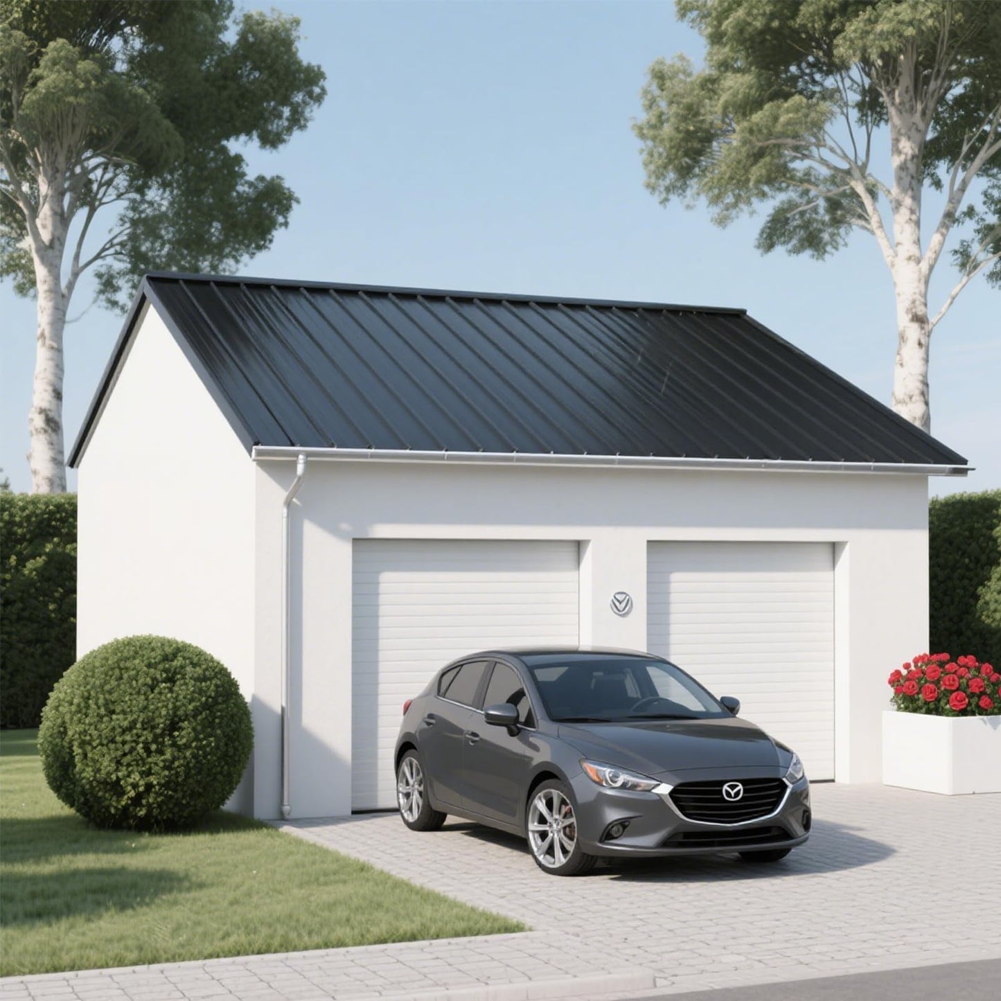 18 Pcs Metal Roofing Panels, L43.3×W17.72 Inch Corrugated Galvanized Roofing Panels Metal Siding Panels with Steel Screws for Pergola, Gazebo, Shed, Outdoor Storage, Chicken Coop, Patio,Garages