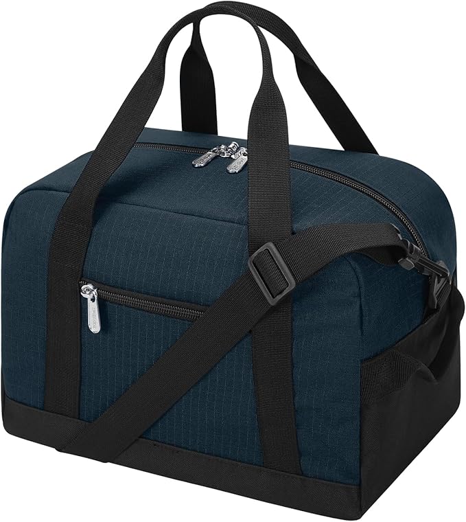 Small Gym Bag Carry On Bag - 12 in Mini Duffle Bag Lightweight for Overnight Travel（Navy Blue）