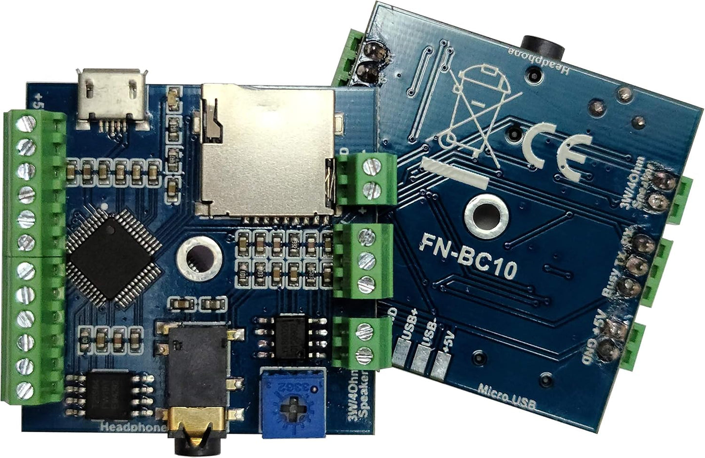 Electronics123.com, Inc. 10 MP3 3W (v2) Buttons Triggered Player Board with Amplifier and Terminal Block