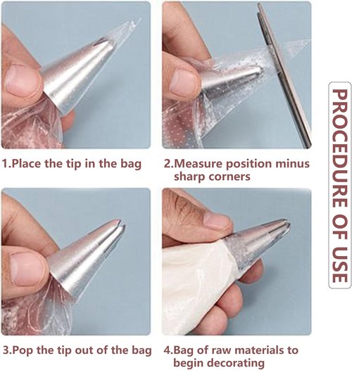 100 Pieces Piping Bags - Anti-Burst 12-Inch Disposable Icing Bags for Cake Decorating | Non-Slip Pastry Bags