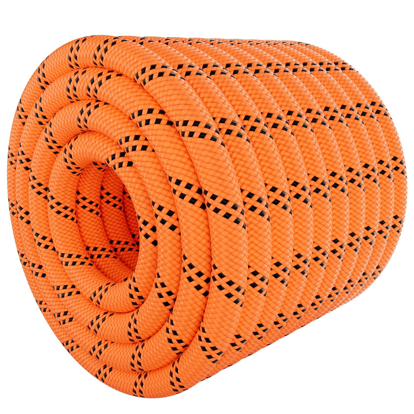 X XBEN Braided Polyester Arborist Rope 3/8 inch X 120ft, 48 Strands, 3430 LBS Breaking Strength Outdoor Rope, Arborist Rigging Ropes for Rock Hiking Camping Swing Tree Rescue, Orange
