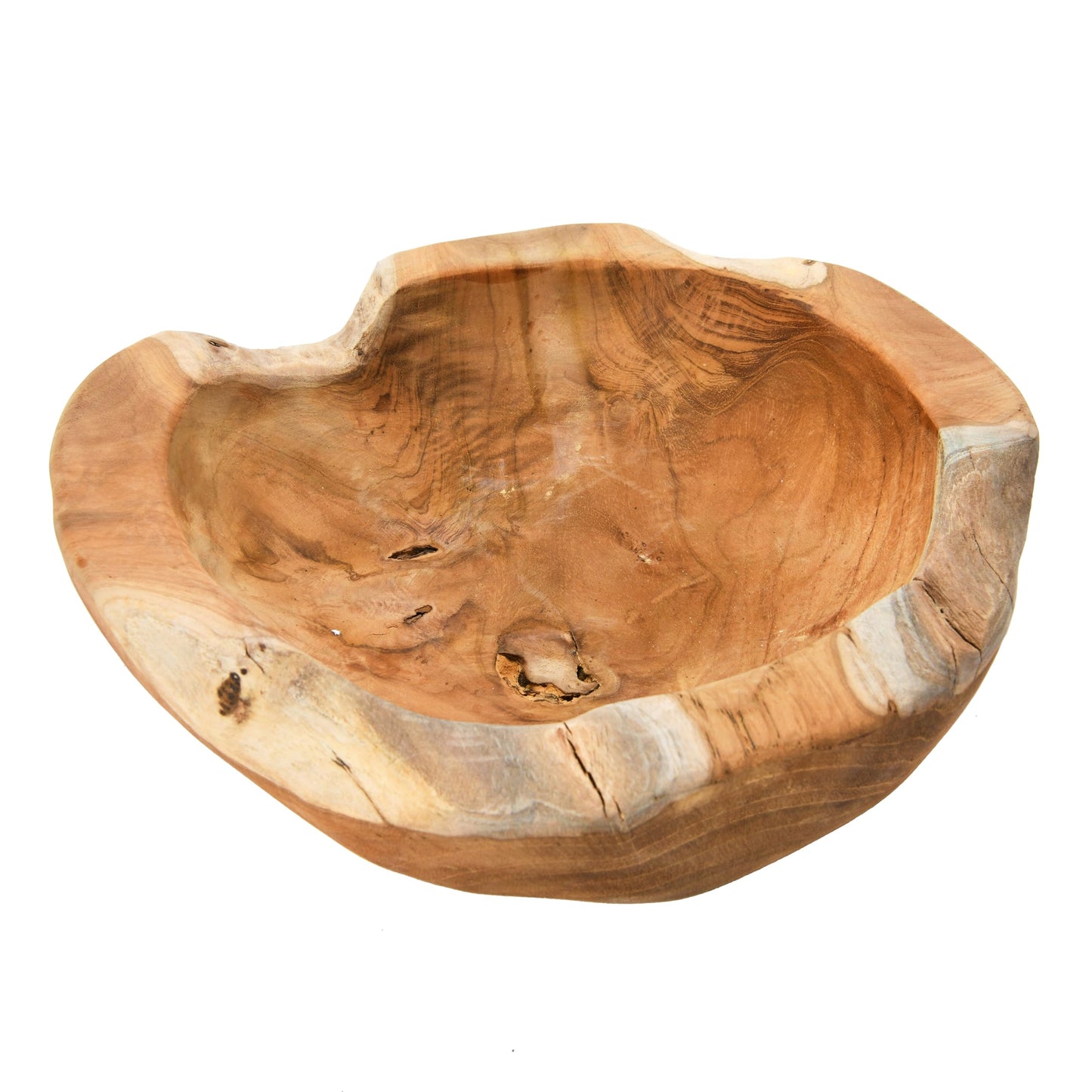 Teakwood Bowls, Set of 2 (Each One Will Vary)