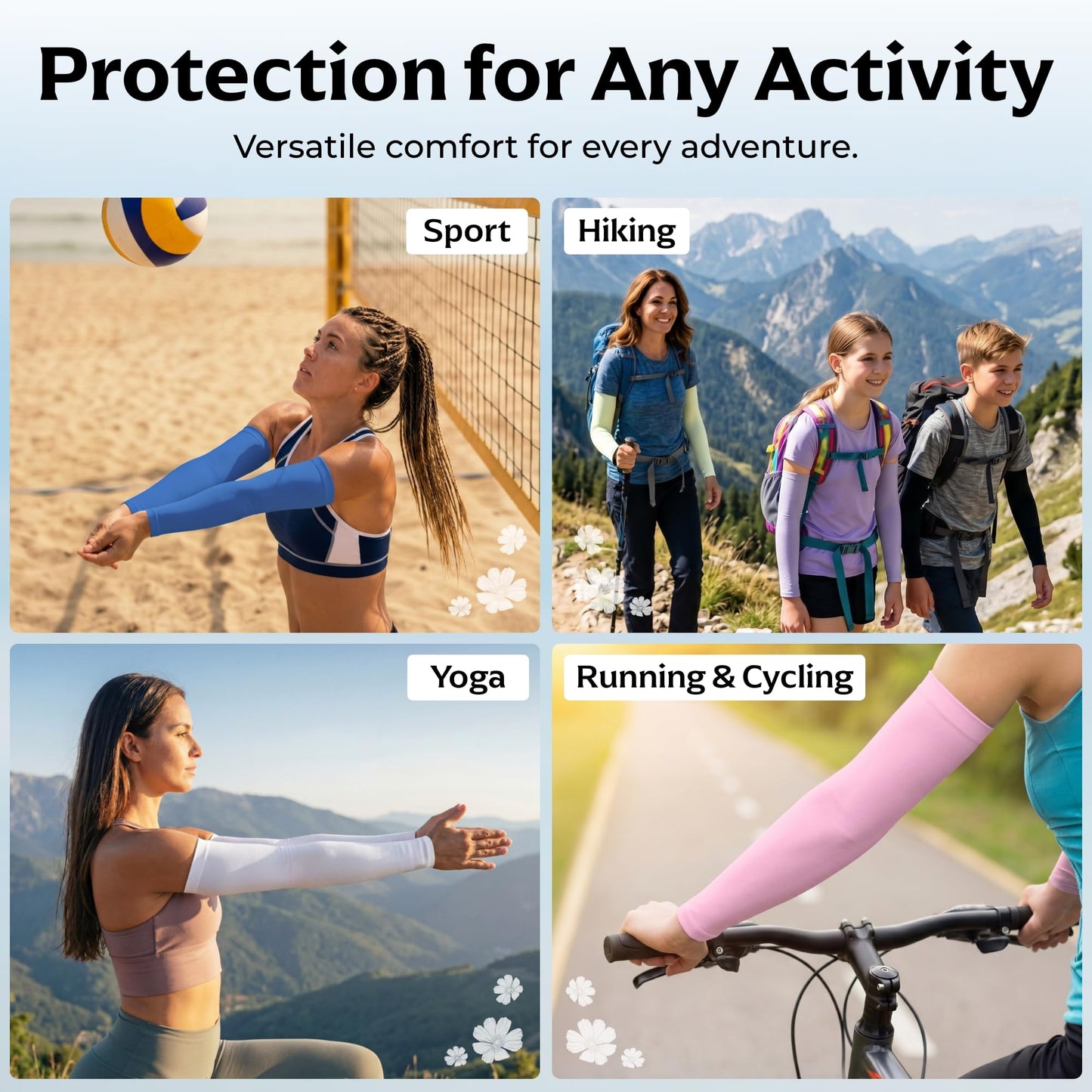 SportsTrail Women’s Cooling Arm Sleeves – UPF 50+ Sun Protection with Smooth Cooling Fabric, Tailored Narrow Fit and Discreet Non-Slip Knit Grip – Suitable for Training, Travel