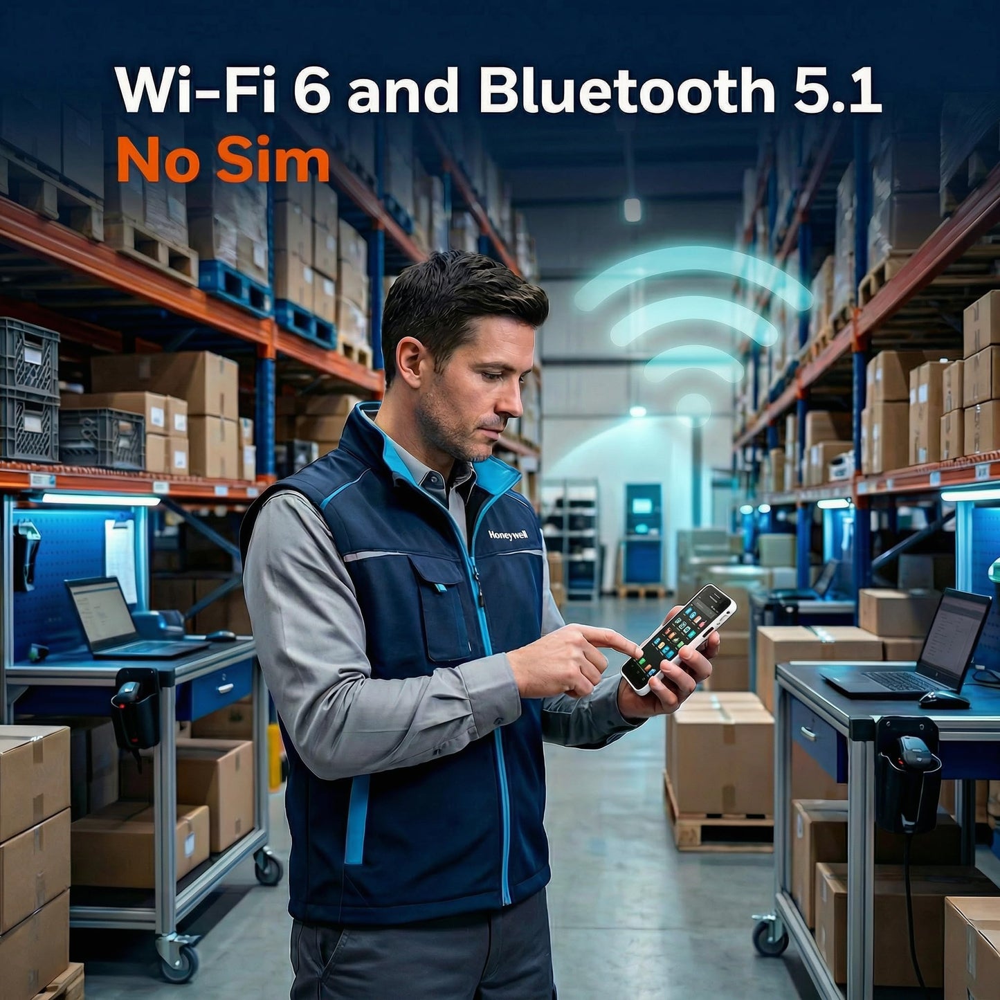 Honeywell CT30XP Rugged PDA Handheld Mobile Computer, Android Scanner with 5.5″ Touchscreen, Wi-Fi 6, Portable Inventory Scanner for Retail (Honeywell CT30+Charging Base)