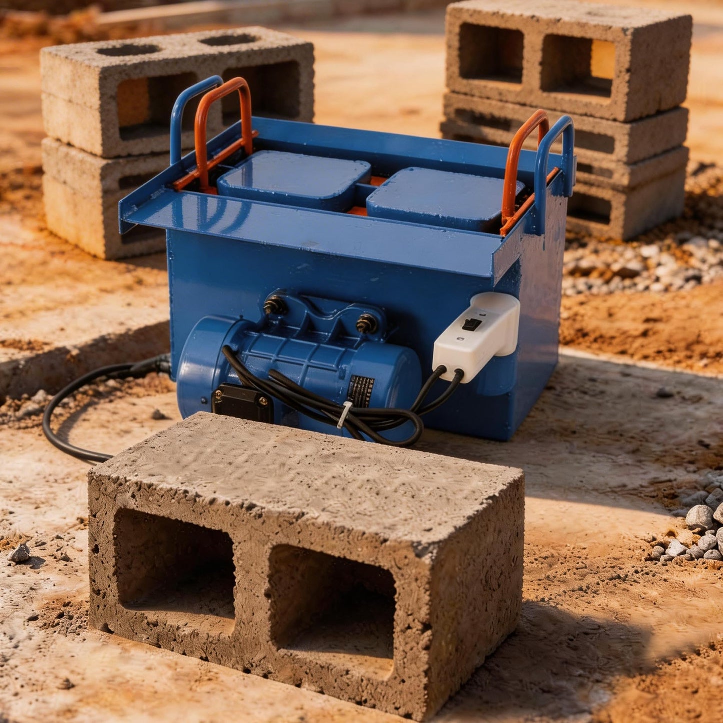Brick Making Machine,110V Manual Hollow Soil Block Brick Forming Machine H1 Brick Molds for Concrete