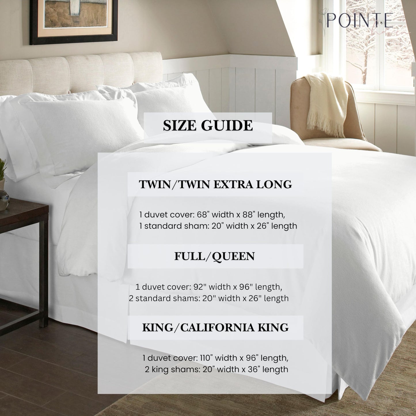 Pointehaven 180 GSM Cotton Flannel Duvet Set - Full/Queen, Scenic Toile, Blue