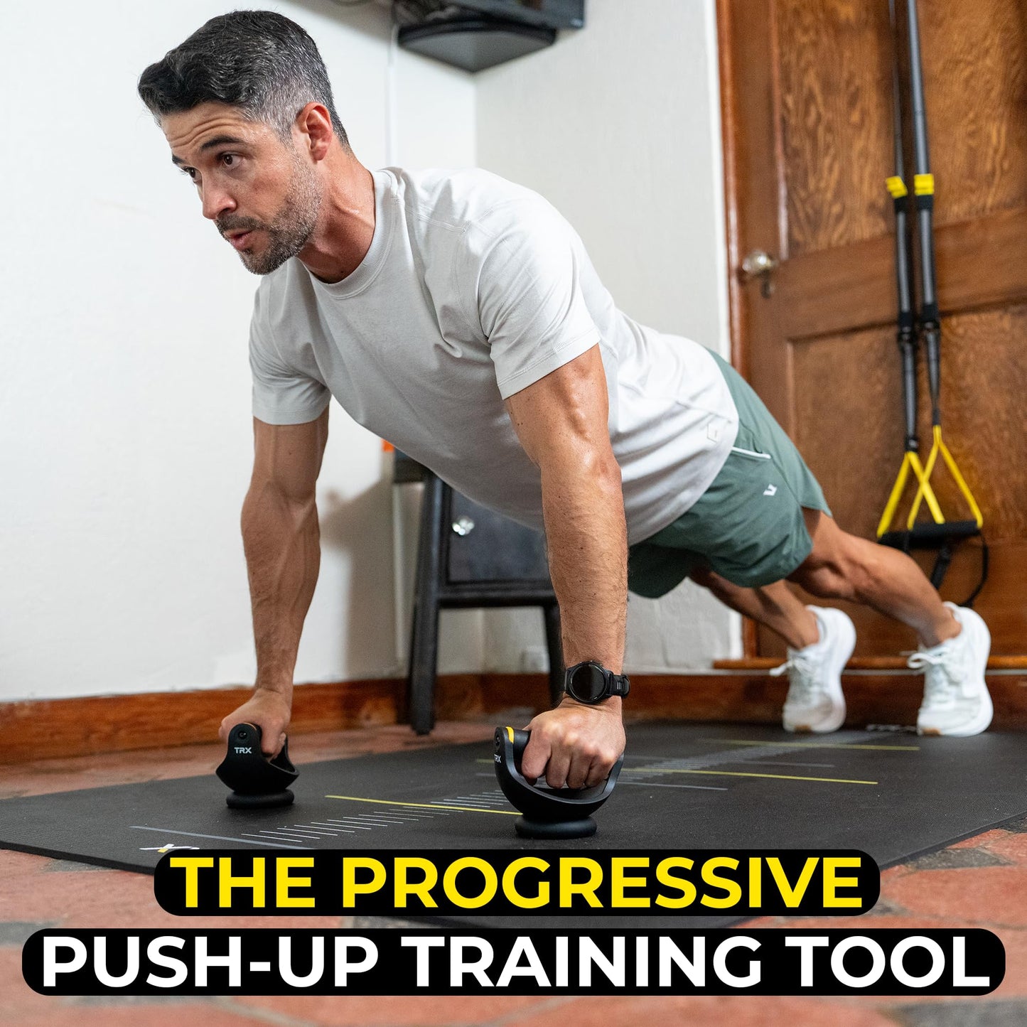 TRX Push-It - Push-up Handles for Strength Training, Home Gym Workouts, Core & Upper Body Exercise Equipment, Ergonomic Push-Up Stands for Chest, Arms & Abs Training