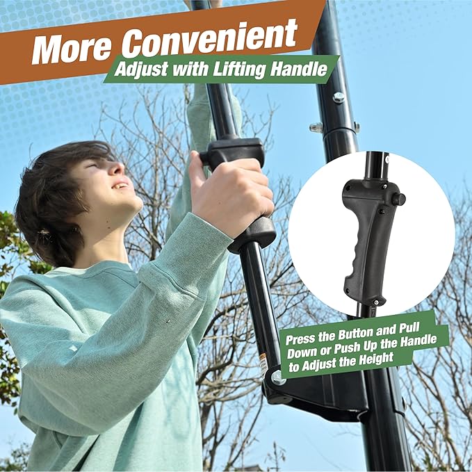 Portable Basketball Hoop Height Adjustable 4.0-10ft: Outdoor Basketball Goal System for Kids Youth Teens in Backyard/Driveway/Indoor, 33-45 Inch Shatterproof Backboard and Stable Base
