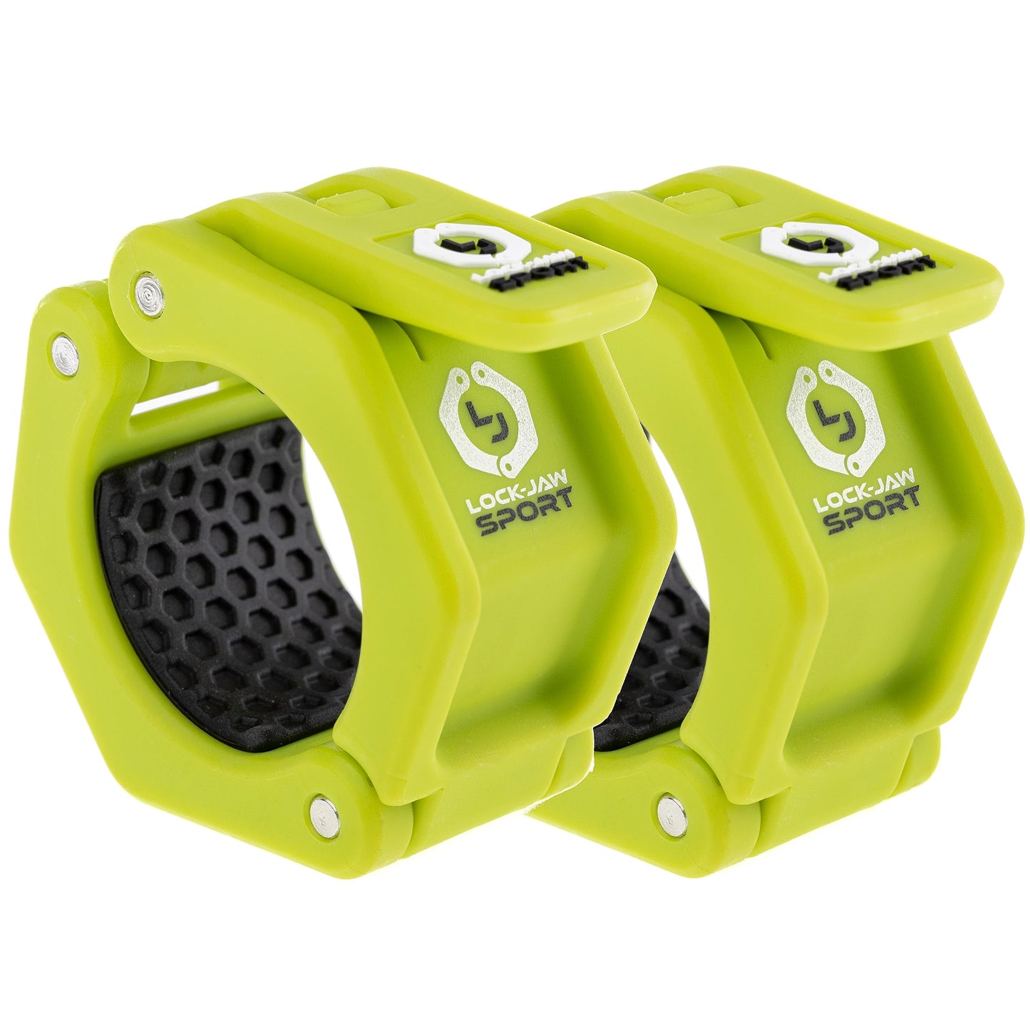 Lock-Jaw Barbell Collars Sport Olympic Barbell Clamps 2 Pcs – Heavy Duty Bar Clamps for 2” & 50mm Olympic Bars – Secure Weight Bar Clamps for Strength Training & Home Gym Accessories – Green