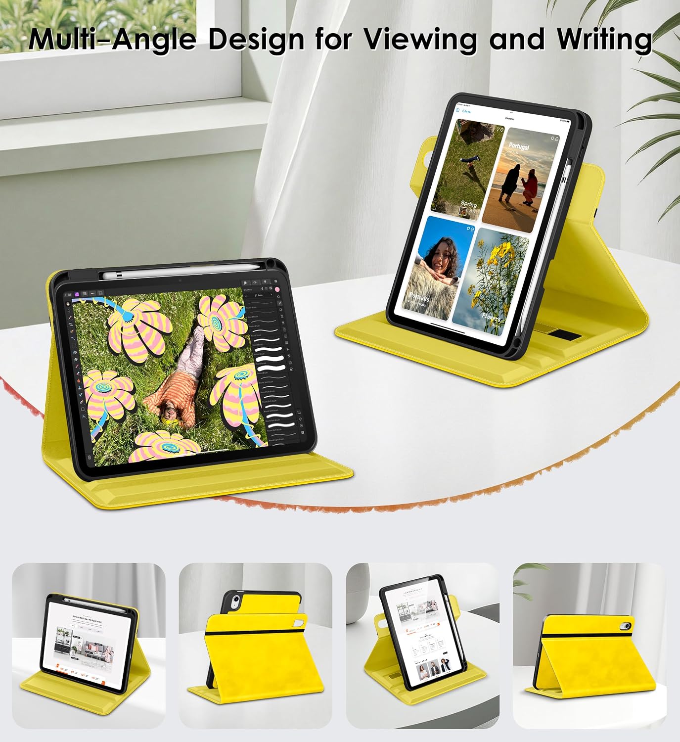 DTTO A16 11th 10th (2025/2022), 360 for iPad Case, iPad / Generation Case Degree Rotating Premium Leather Folio Stand